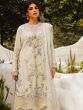 Off White Pakistani Styled Suit In Cotton