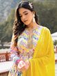 Off White Silk Anarkali Suit In Digital Print