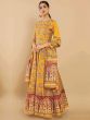 Yellow Digital Printed Anarkali Suit In Readmade Wear