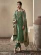 Green Pant Salwar Suit With Printed Dupatta