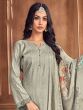 Grey Thread Embroidered Border Salwar Suit Set