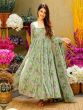 Sage Green Printed Anarkali Suit