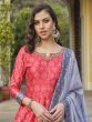 Pink Bandhej Printed Readymade Anarkali Suit