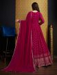 Rani Pink Anarkali Styled Party Suit In Georgette
