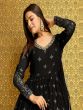 Black Full Sleeved Anarkali Style Salwar Suit