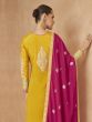 Yellow Gota Patti Embellished Palazzo Style Salwar Suit