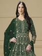 Green Sequins Embellished Wedding Anarkali Suit