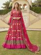 Red Full Sleeved Anarkali Salwar Suit With Dupatta