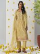 Yellow Festive Wear Salwar Suit In Pant Style