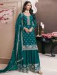 Rama Green Full Sleeved Festive Palazzo Suit