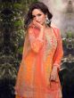 Orange And Yellow Shaded Palazzo Suit In Mirror Work