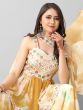 Yellow Zari Embroidered Sharara Style Suit Set