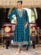 Teal Blue Readymade Anarkali Style Salwar Suit
