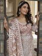 Brown Embroidered Salwar Kameez With Dupatta