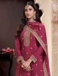 Magenta Zari Embroidered Wedding Salwar Kameez