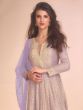 Lilac Full Sleeved Salwar Suit In Sharara Style
