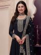 Black Party Wear Salwar Kameez In Anarkali Style
