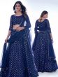 Blue Sequined Lehenga Choli In Georgette