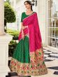 Green Woven Lehenga Choli In Banarasi Silk