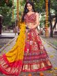 Red Art Silk Lehenga With Embroidered Choli