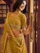Yellow Embroidered Georgette Lehenga Choli With Dupatta