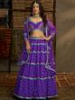 Purple Sequined Bridesmaid Lehenga Choli In Georgette