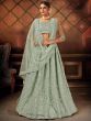 Green Resham Work Lehenga Choli In Net