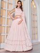 Light Pink Sequins Embroidered Festive Lehenga Choli