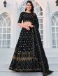 Black Embroidered Lehenga Choli And Dupatta