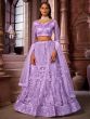 Purple Bridesmaid Lehenga Choli With Sequins Embroidery