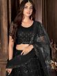 Black Sequins Embroidered Lehenga Choli In Net