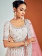 Off White Lehenga Choli With Embroidery