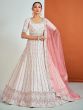 Off White Lehenga Choli With Embroidery