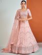 Pink Sequined Lehenga Choli In Georgette