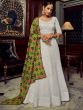 White Embroidered Lehenga Choli With Dupatta