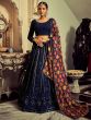 Blue Bridesmaid Sequined Lehenga Choli In Georgette