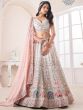 White Georgette Lehenga Choli With Stone Work