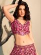 Red Mirror Work Bridesmaid Lehenga Choli In Net