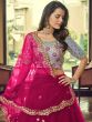 Pink Lehenga With Embroidered Choli In Net