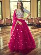 Pink Lehenga With Embroidered Choli In Net