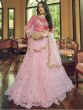 Pink Sequins Work Net Lehenga Choli With Dupatta
