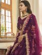 Purple Party Wear Lehenga Choli In Organza