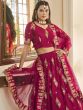 Pink Organza Zari Embellished Lehenga Choli