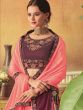 Purple Floral Embroidered Lehenga Choli With Dupatta