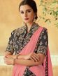 Grey Zari Work Lehenga Choli With Floral Embroidery