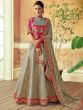 Grey Traditonal Woven Lehenga With Full length Choli 