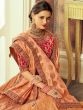 Peach Traditional Lehenga Choli With Embroidery Work