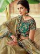Green Zari Woven Lehenga Choli With Dupatta