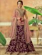 Purple Zari Embroidered Lehenga Choli With Net Dupatta