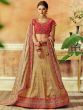 Golden Zari Weaving Lehenga Choli With Dupatta